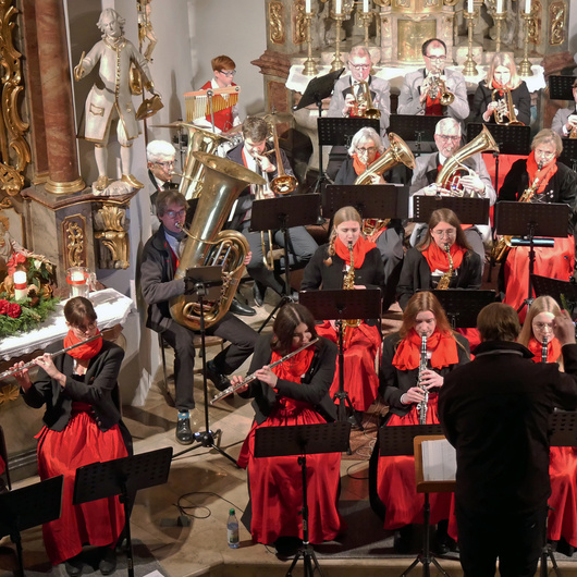 Blick von der Empore auf die Musikkapelle Hausen