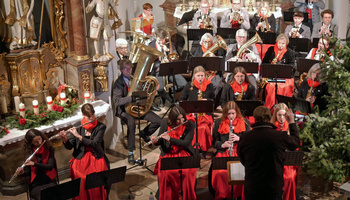 Blick von der Empore auf die Musikkapelle Hausen