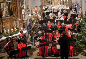 Blick von der Empore auf die Musikkapelle Hausen