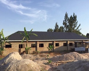 Das Gebäude des Kindergartens von außern.