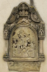 Der Aufsatz eines Bildstocks im Detail