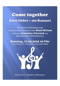 Das ist ein Plakat auf blauem Hintergrund
