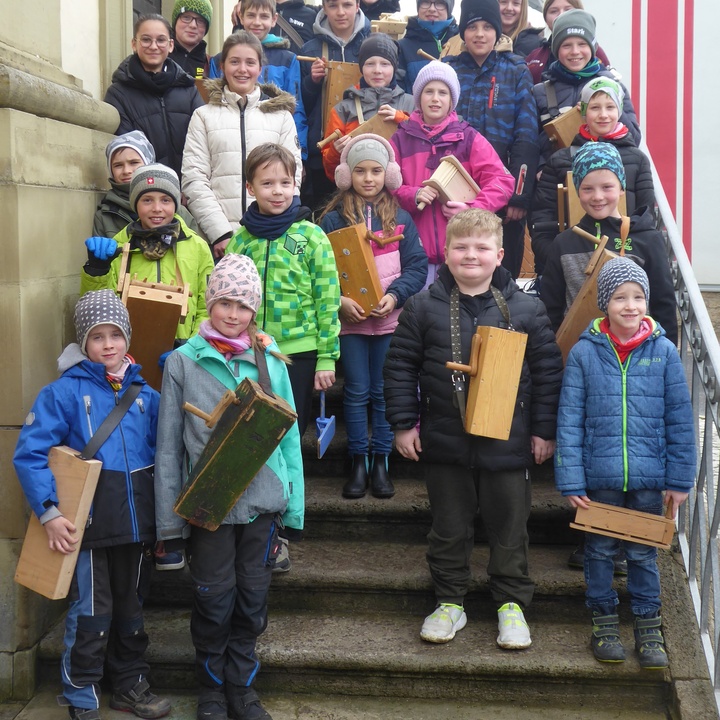 Gruppenbild der Rappelkinder in Gramschatz