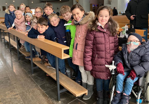 Die Bergtheimer Kommunionkinder von 2023 beim Vorstellungsgottesdienst