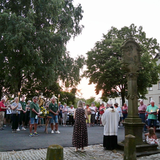 Bei der Lichterprozessin in Fährbrück