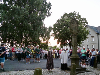 Bei der Lichterprozessin in Fährbrück